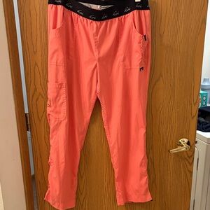 Koi Orange Petite Scrub Pants